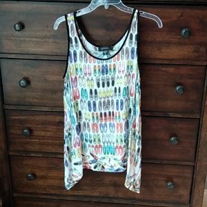 Karen Kane M sleeveless top multi colored